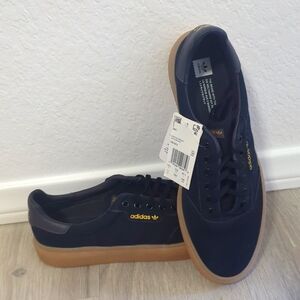 NWT Black Adidas 3MC Mens Size 11, Suede Toe, Canvas and Grey Back Adidas Logo